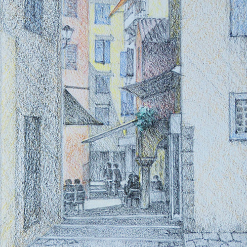 Corfu, Griekenland, Tekening